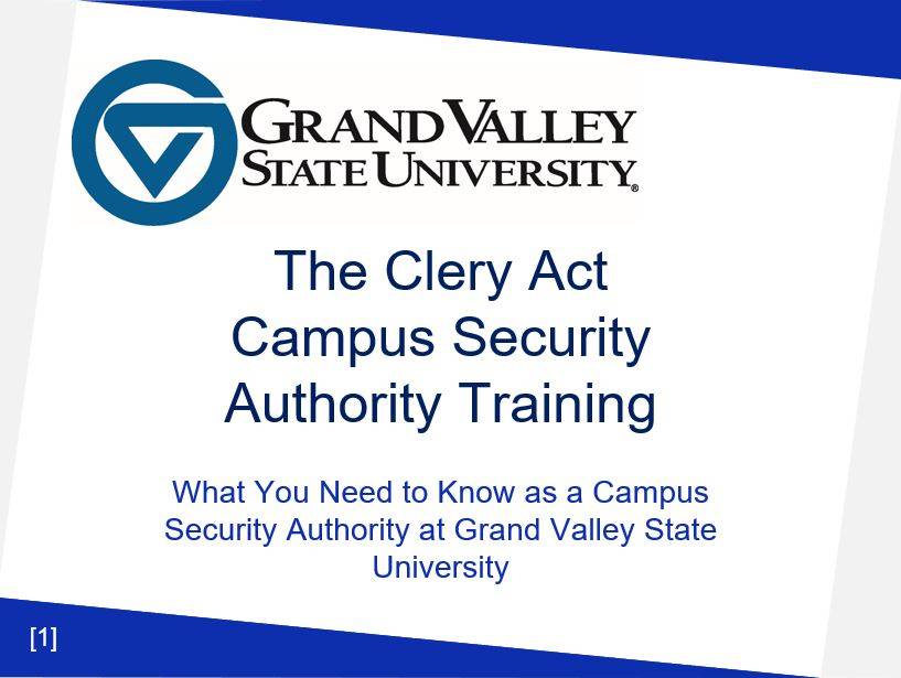 Campus Security Authority Training